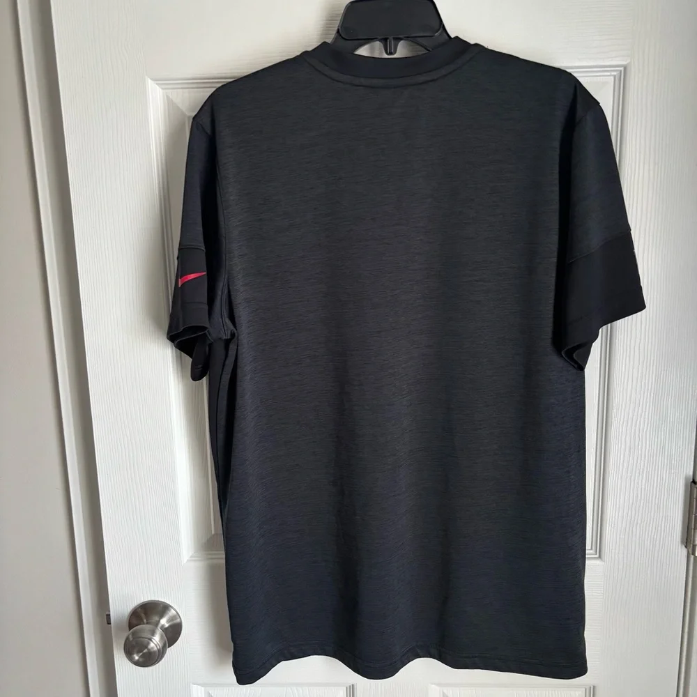 NFL Dri-Fit Black/gray/Red Mens‎ Nike Short Sleeve Tee On field Apparel Size L